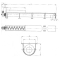 U Trough type screw helicoid conveyor price